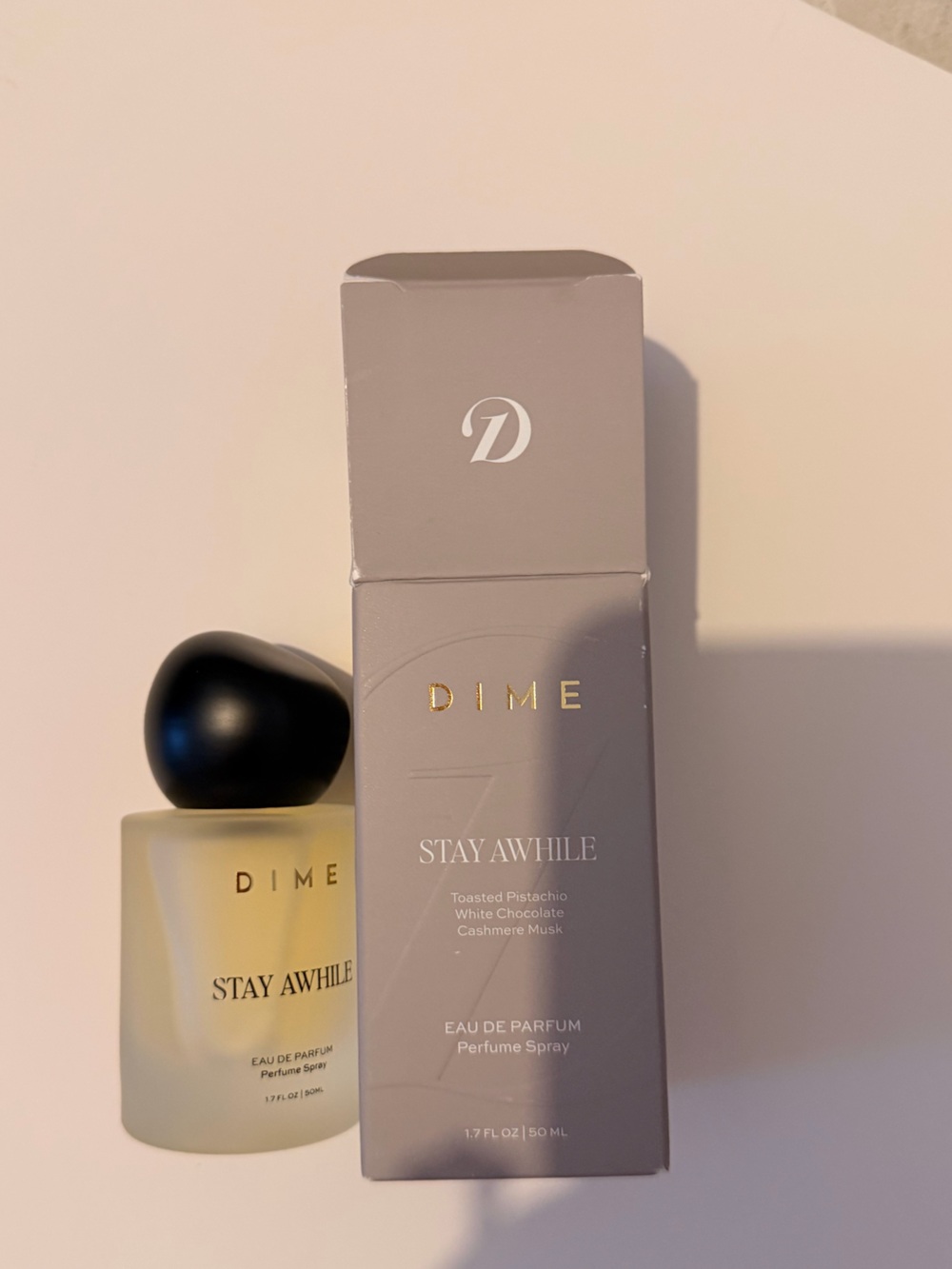 DIME Stay Awhile Eau de Parfum Toasted Pistachio•White Chocolate•Cashmere Musk